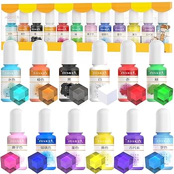 Amazon.co.jp: AOSKEN 高濃度 レジン 着色剤 レジン液 着色剤 UV
